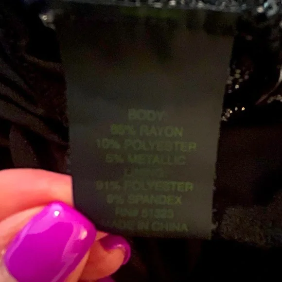 Cynthia Steffe Dress in Black and Silver, Size S - Picture 7 of 8